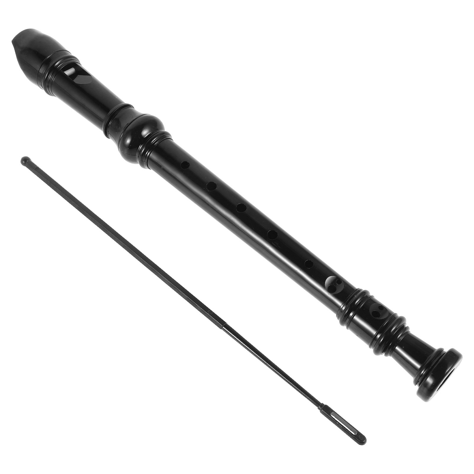 Soprano Recorder Plastic - آلة ريكورد سوبرانو شفافة سوداء بثمانية