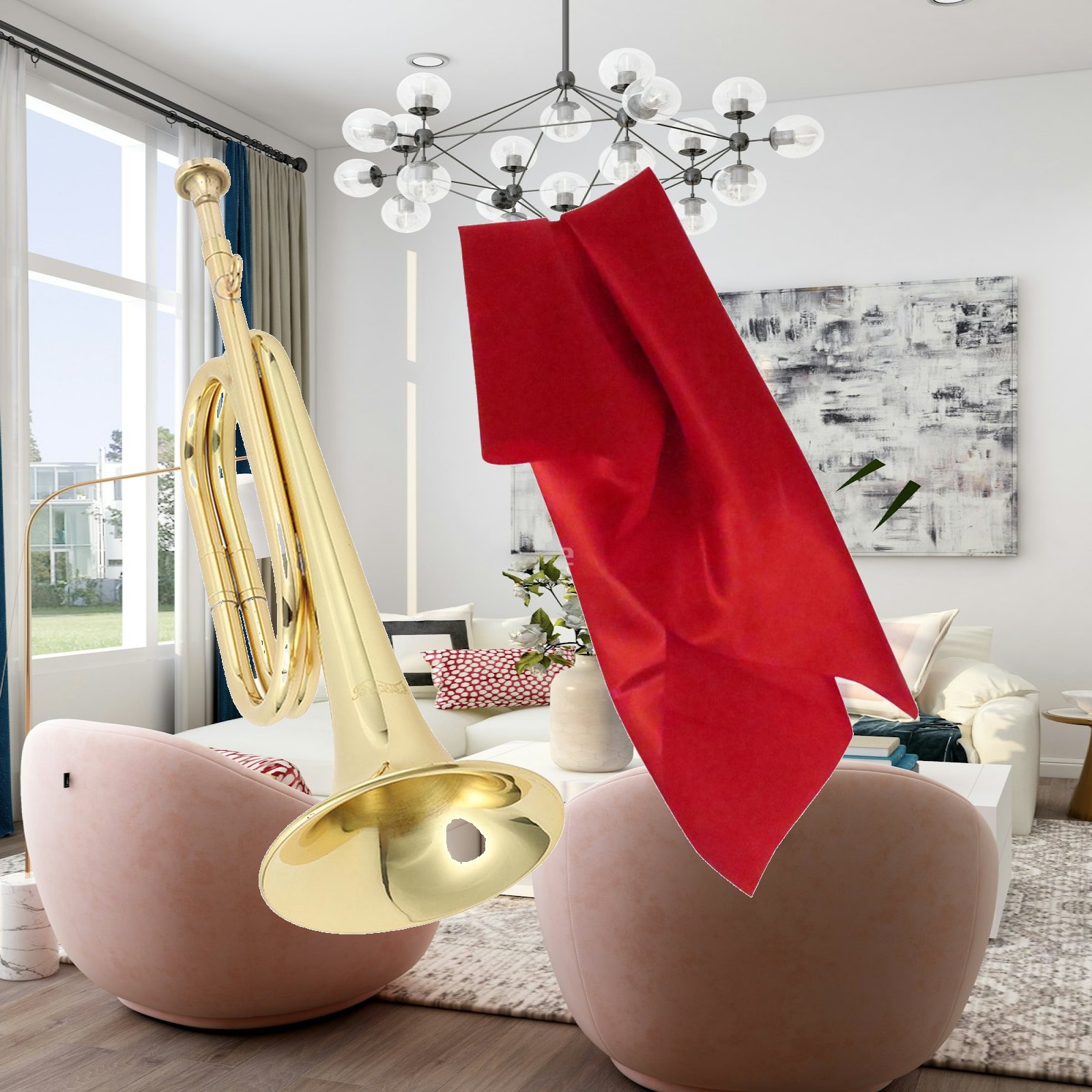 Musical Instrument Bugle - بوق نحاسي صغير، قطعة فم للبوق،