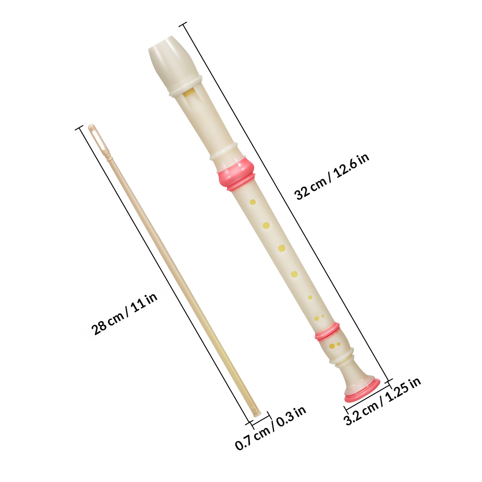 قطعتان من آلة السوبرانو ذات ال - مراجعة Soprano Recorder Plastic وسعره