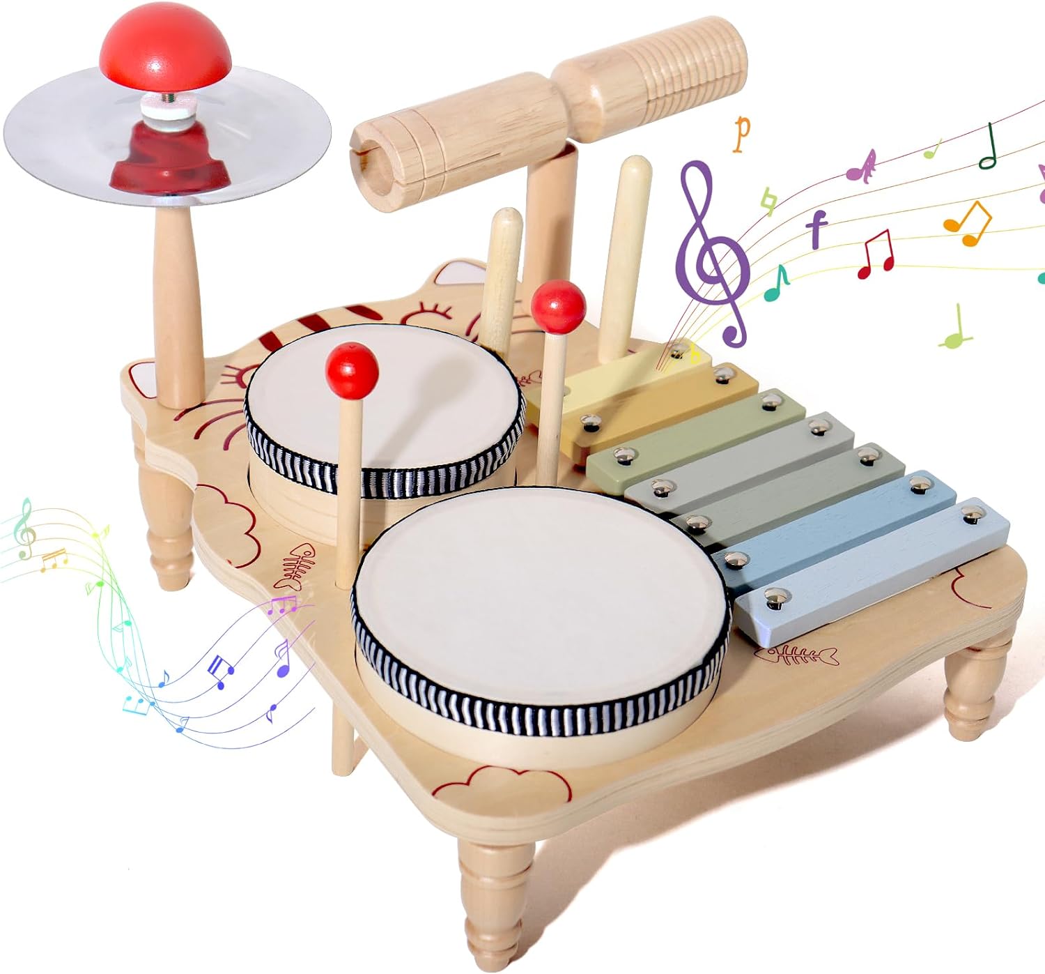 مجموعة طبلة إكسيليفون خشبية لل - مراجعة Musical Instrument Harmonium وسعره